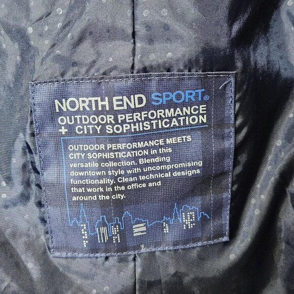 North End Sport Bud Light Womens Jacket Blue Plaid Full zip Lightweight Size L - Picture 11 of 16